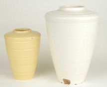 KEITH MURRAY FOR WEDGWOOD: MOONSTONE SHOULDERED VASE, facsimile signature factory mark, 29cms (h);