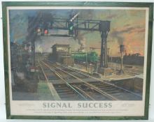 TERENCE CUNEO BRITISH RAILWAYS (SOUTHERN REGION) SIGNAL SUCCESS PROMOTIONAL POSTER, printed by