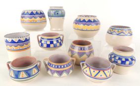 SMALL COLLECTION OF CARTER, STABLER & ADAMS MINIATURE VASES & POTS, tallest 10cms (h) (11)