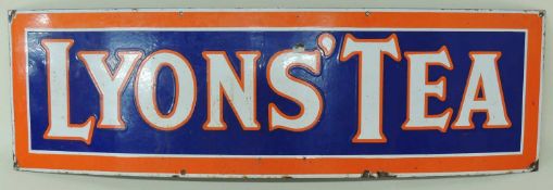 LYONS' TEA ENAMEL SIGN, 148 x 45cms Provenance: The collection of Philip Clarkson Comments: some