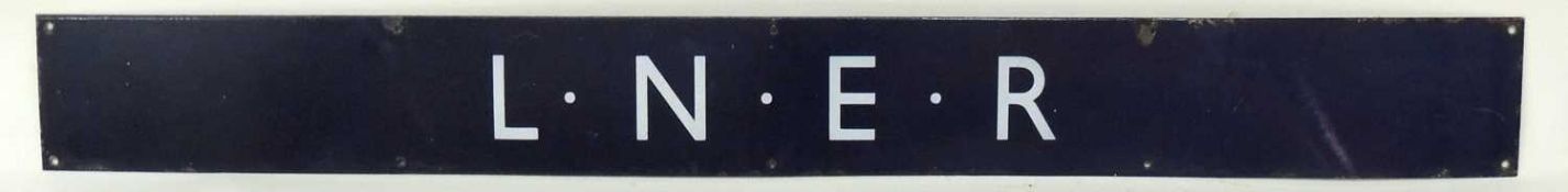 LNER ENAMEL SIGN, 136 x 15cms Provenance: The collection of Philip Clarkson Comments: some chips