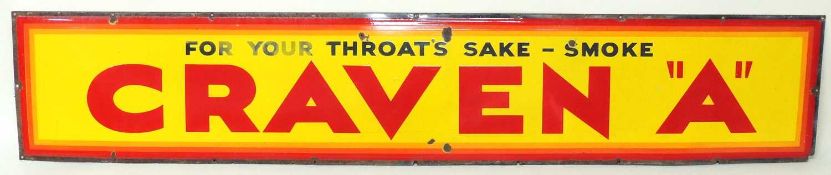 CRAVEN 'A' ENAMEL SIGN, 242 x 46cms Provenance: The collection of Philip Clarkson Comments:
