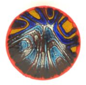 POOLE DELPHIS PLAQUE, painted by Shirely Campbell (1966-69), shape no. 5, 36cms Provenance: The