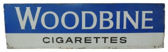 WOODBINE CIGARETTES ENAMEL SIGN, 43.5 x 153cms Provenance: The collection of Philip Clarkson