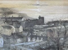 ‡ WILLIAM SELWYN (Welsh, b. 1933) watercolour - view of Santes Fair, Caernarfon, unsigned, 14 x