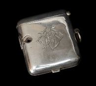 VICTORIAN COMBINATION SILVER VESTA/CIGAR CUTTER/ DOUBLE SOVEREIGN CASE, George Unite, Birmingham