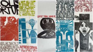 ‡ PAUL PETER PIECH (American, lived/worked Wales, 1920-1996) limited edition woodcut prints (5) -