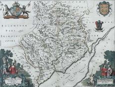 MONMOUTHSHIRE: Blaeu (J.) Monumenthsis Comitatus Vernacule Monmouth Shire, Amsterdam c. 1645, hand