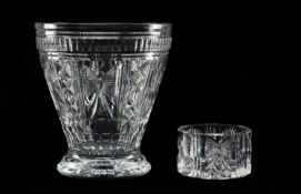 WATERFORD CRYSTAL MILLENNIUM SERIES 'FIVE TOASTS' CHAMPAGNE BUCKET, 27 (h) x 24.5cms (w) together