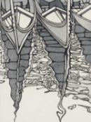 TOM JONES RCA (Welsh, 1936-2017) limited edition (13/25) etching - entitled verso, 'Gondolas',
