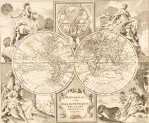 ALBRIZZI antiquarian map of 'World' by Albrizzi (Giovanni Battista) Mappamondo o sia Descrizione