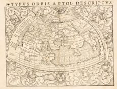 SEBASTIAN MUNSTER antiquarian map of 'World' by Munster (Sebastian) Typus Orbis A Ptol.