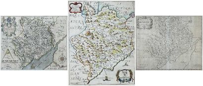 MONMOUTHSHIRE: Saxton (C.) & Hole (G.) Monumethensis comitatus, quem olim incoluerunt Silures c.1637