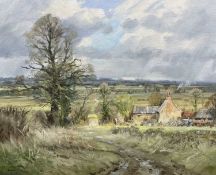 ‡ JOHN LINES RBSA RSMA (b.1938) oil on canvas - Nearly Spring, signed, 44 x 55cms Provenance: Albany