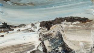 ‡ MICHAEL ORGAN (b.1939) oil on panel - entitled verso 'Winter Landscape, Silent Afternoon, Trefil',