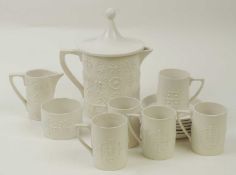 PORTMEIRION TOTEM WARES, designed by Susan Williams Ellis, comprising five coffee cups and