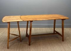 EARLY MID-CENTURY ERCOL CC41 PLANK DINING TABLE & END TABLE EXTENSION, natural finish, 73 (h) x