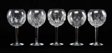 TEN WATERFORD CRYSTAL MILLENNIUM SERIES WATER/GIN GOBLETS, two of each: Peace, Prosperity,
