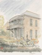 TOM JONES RCA (Welsh, 1936-2017) watercolour - entitled verso, 'Colwyn Bay Hospital', signed in