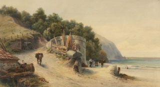 HENRY HARRIS (1852 - 1926) watercolour - titled bottom right 'Clifton 1874', signed, 33 x 60cms
