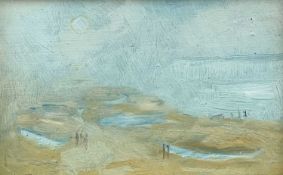 ‡ GWILYM PRICHARD (1931-2015) acrylic on card - entitled verso, 'Sea Mist, Llanddona', signed with