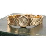 ROLEX 9CT GOLD LADIES' BRACELET WRISTWATCH, hallmark London 1966, 12mms dial signed 'Rolex