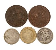 COLLECTABLE COINS & MEDALLIONS, comprising 1821 George IV silver crown, 1959 Canada dollar, 1968