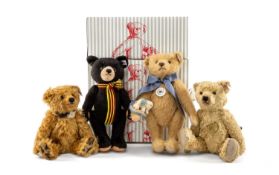 STEIFF DANBURY MINT COLLECTABLE BEARS, to include teddy with felt elephant (no COA), The Marmite (
