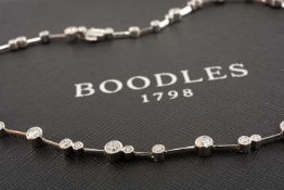 BOODLES 'RAINDANCE' DIAMOND CHOKER NECKLACE, in platinum, set with 46 round brilliant-cut diamonds