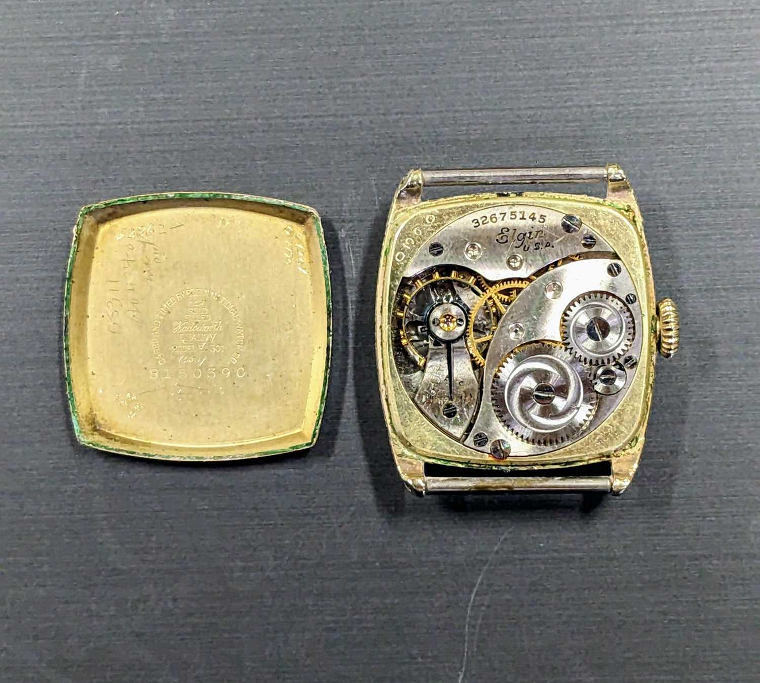 FOUR WRISTWATCHES, comprising vintage gent's Elgin gold-plated watch head, gent's Timex Q - Image 2 of 2