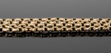 9CT GOLD GUARD CHAIN with bolt ring clasp, 148cms (l), 32g Provenance: private collection