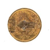 USA GOLD LIBERTY $1, 1852, obv. Liberty head facing left, 1.6g Provenance: private collection