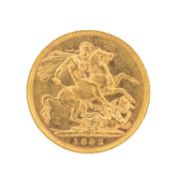 VICTORIA GOLD SOVEREIGN, 1892, Melbourne Mint, 7.9g Provenance: private collection Caerphilly