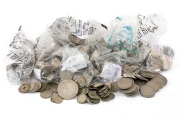 LARGE COLLECTION CIRCULATED GB SILVER COINAGE, Victoria to Elizabeth II, including 3d, 6d, 1s, 2s,