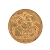 EDWARD VII GOLD SOVEREIGN, 1908, 7.9g Provenance: consigned from Swansea Comments: light wear