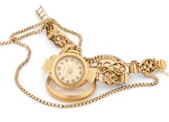 ASSORTED 9CT GOLD, including ladies' Cara bracelet watch with Swiss 5J manual wind movement,
