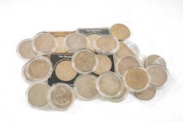 ASSORTED COMMEMORATIVE CROWNS, including 1980 Queen Mother 80th birthday, 1977 Elizabeth II Silver