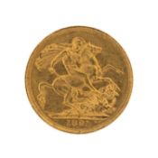 VICTORIA GOLD SOVEREIGN, 1891, Sydney Mint, 7.9g Provenance: private collection Caerphilly