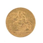 VICTORIA GOLD SOVEREIGN, 1876, 7.9g Provenance: consigned from Swansea Comments: light wear