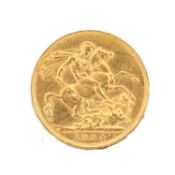 VICTORIA GOLD SOVEREIGN, 1894, 7.9g Provenance: private collection Caerphilly Comments: glue