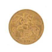 VICTORIA GOLD SOVEREIGN, 1874, Sydney Mint, 7.9g Provenance: private collection Swansea