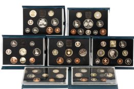 ROYAL MINT GB PROOF COIN SETS, dates: 1987-1990, 1992-1999, all encapsulated in case of issue (12)