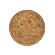 EDWARD VII GOLD HALF SOVEREIGN, 1904, 4.0g Provenance: private collection Swansea