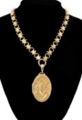VICTORIAN SILVER GILT LOCKET ON CHAIN, Birmingham 1881, 47g 1.5ozt Provenance: consigned from