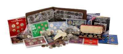 ASSORTED COLLECTABLE COINS, including 1953 Coronation GB 10-coin set in case of issue, 7x various