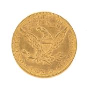 USA LIBERTY HEAD $10 GOLD EAGLE, 1888, 16.8g Provenance: private collection Caerphilly