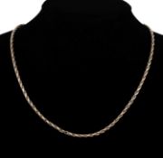 9CT GOLD ROPE LINK NECKLACE, 46cms, 13.0g Provenance: private collection Caerphilly Comments: