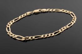 18CT GOLD FLAT CURB LINK BRACELET, 12.1g Provenance: private collection Vale of Glamorgan