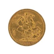 VICTORIA GOLD SOVEREIGN, 1889, Melbourne Mint, 7.9g Provenance: private collection Caerphilly