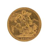 VICTORIA GOLD SOVEREIGN, 1889, 7.9g Provenance: private collection Caerphilly